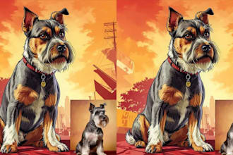 gta cartoon character style vector art illustration from your photo
