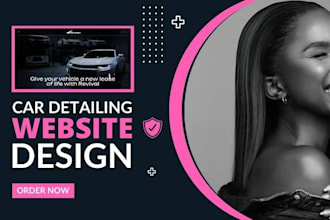 design car detailing, auto parts detailing, car wash website, car rental website