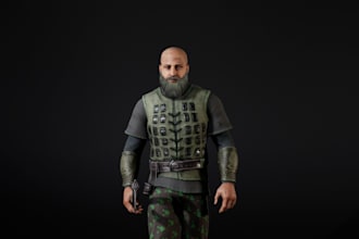 detailed game 3d model, 3d assets, 4k texture, retopology, ue5 rig, npc, animate