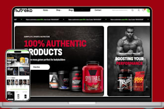 design health and supplement shopify store vitamins fitness supplement website