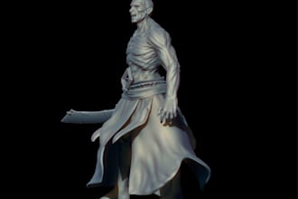 3d statue figure,3d anime,zbrush medieval character,3d miniature,3d printing,dnd
