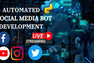 develop instagram bot, tiktok bot, youtube bot, twitter auto follow bot