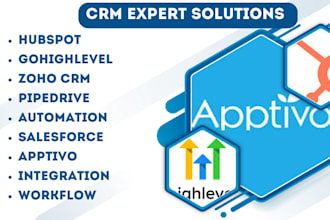 do hubspot zoho pipedrive automation salesforce apptivo gohighlevel integration