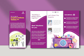 do trifold brochure, bi fold brochure design