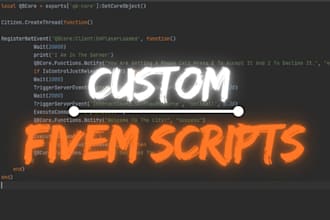 modify and create fivem scripts for qbcore or esx