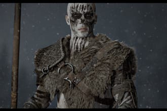 next gen game character model, robot, armor, skin, pbr texture, ue5 rig, animate