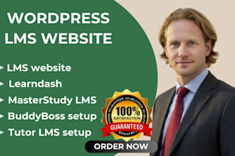 build wordpress lms website with learndash, lifterlms, tutor lms, buddyboss