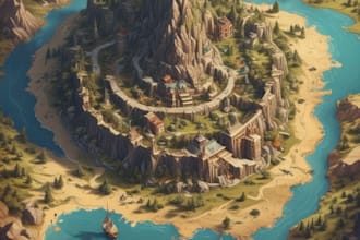 make a fantasy map for rpg fantasy dnd novels board game