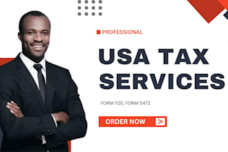 file and fax US tax forms 5472 and 1120 for non resident llc company accounts