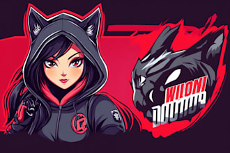design gaming mascot anime logo with your character