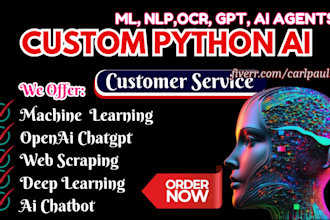 build python ai, web scraper, chatbot, ai automation bot, api, ml, llm, ocr, ghl