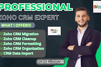 migrate clean format and organize  your zoho crm data