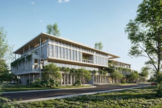 render 3d architecture perspective