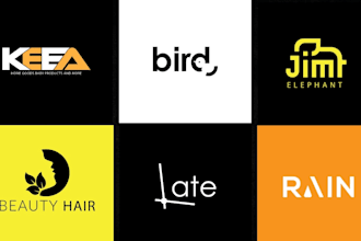 do custom luxury textbased wordmark logo design for your business