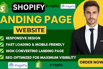 clone design revamp shopify landing page with pagefly replo gempages shogun page