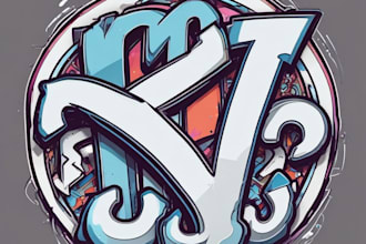 design graffiti pop art font logo in yummy style