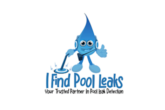 design existing cool pool leak detection mascot logo