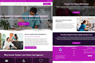 create home care website medical care assisted living website
