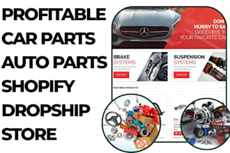 build car part shopify store vehicle part auto part shopify dropshipping website