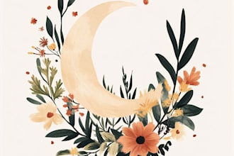 design feminine botanical boho logo