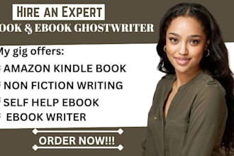 be your ebook writer ghostwriter self help ebook writer amazon kindle book