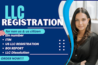 register or dissolve US llc, obtain ein, itin, boi report file compliance