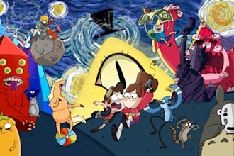 create an exclusive wallpaper with your favorite cartoon characters for your PC