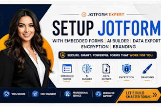 setup jotform with embedded forms ai builder data export encryption branding