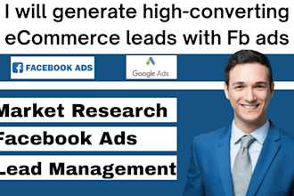 lead generation ecommerce leads facebook ads, marketing  business, sales leads