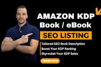 write amazon kdp book description SEO optimized