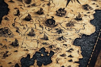 do fantasy map illustration for map