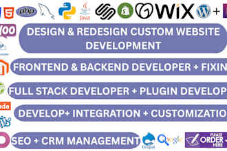 full stack front end backend odoo figma shopify webflow wp website development