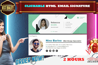 create a clickable html email signature