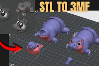 do multicolor painting for 3d model in bambu studio stl to 3mf file for 3dprint