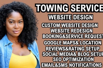 motor towing website roadside assistance website towing service website design