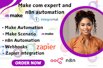 do make com automation make com expert n8n automation make com scenario made com