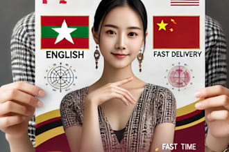 professionally translate english, chinese, and burmese
