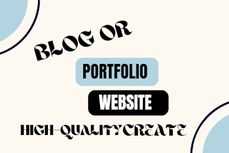 create a blog website or personal website design
