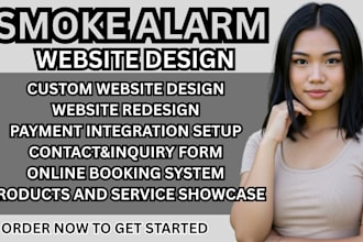 smoke alarm website fire safety website security service website online booking