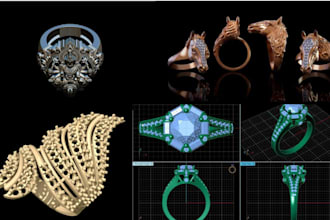 hairpin model 3d jewelry cad design, cad jewelry ring model for 3d printing