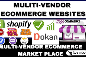 shopify woocommerce multi vendor ecommerce marketplace website with dokan wcfm
