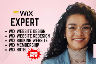 redesign wix business booking website, set up wix hotel membership website