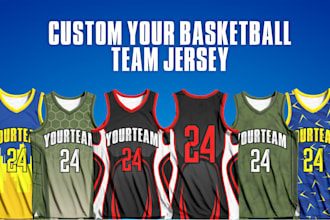 design a custom basketball jersey with a professional look