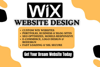 design wix website portfolio website blog or business website wix web redesign