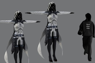 do a very realistic 3d clothing 3d footwears 3d garment 3d rig for second life