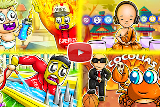 draw youtube cartoon thumbnails