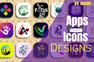 design modern favicons or app icons in 24 hours