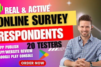 recruit valid online survey respondents, provide real 20 testers for app testing