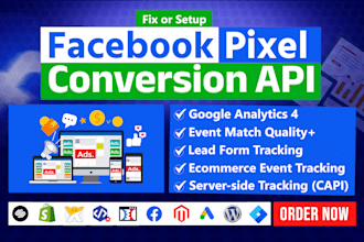 fix or setup meta pixel facebook conversion API and server side tracking via GTM