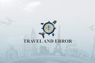 design a unique travel, hotel, tour, adventure, and photography logo